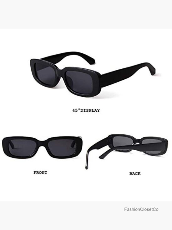 Retro Rectangle Sunglasses UV400 Protection Driving Glasses main image 6